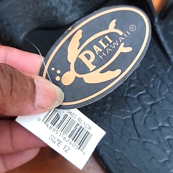 NEW PALI HAWAII UNISEX BLACK RUBBER WATERPROOF COMFORTABLE SLIDE SANDAL SIZE 12 - Picture 8 of 8
